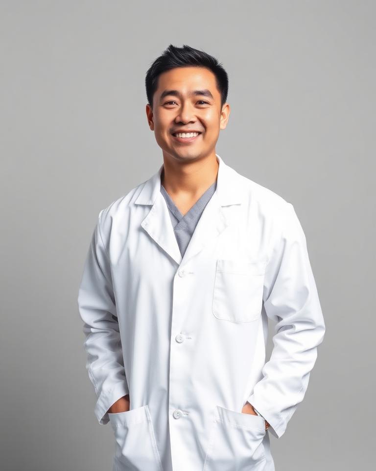 Nurse headshot in white lab coat